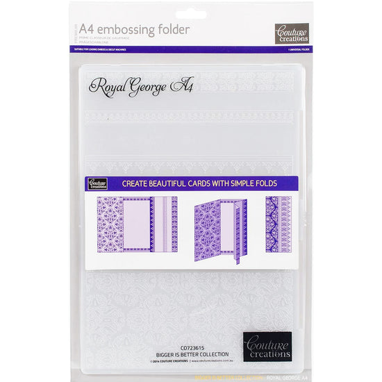 Couture Creations Royal George A4 Embossing Folder