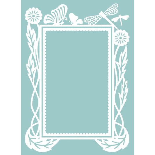 Couture Creations Hearts Ease Frame 5x7 Embossing Folder