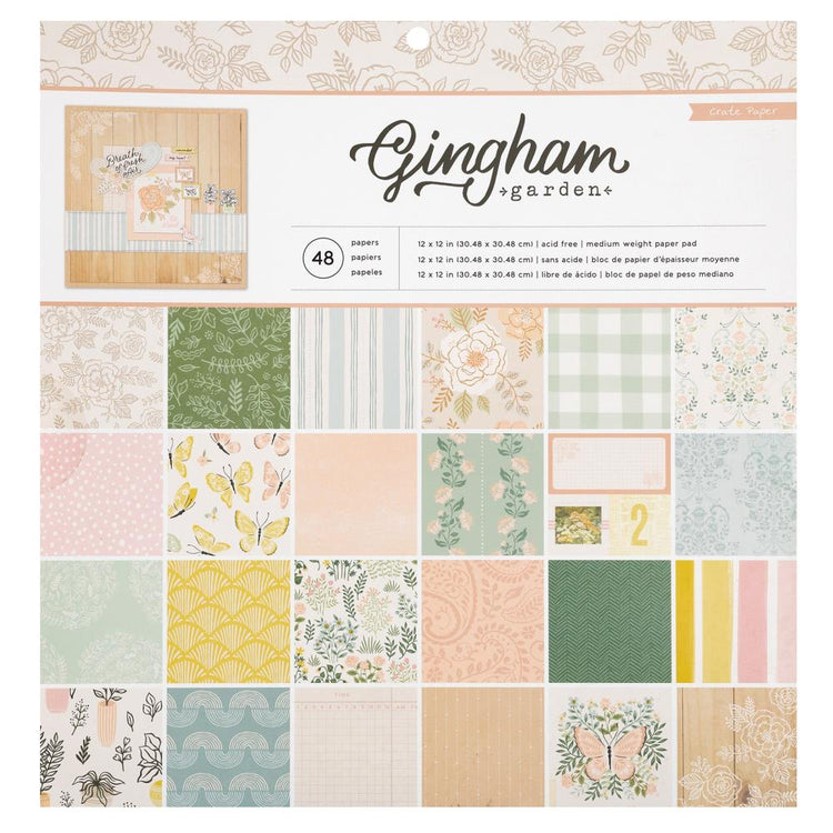 Gingham Garden 12x12 Paper Pad