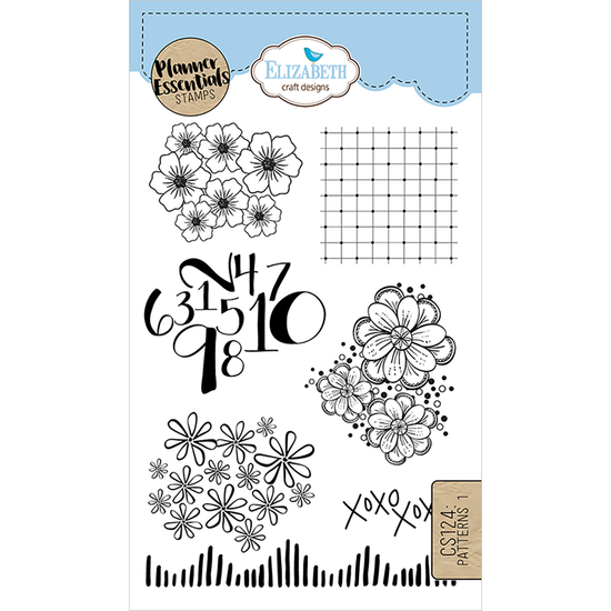 Elizabeth Craft Designs Planner Essentials 4x6 Clear Stamp Set: Patterns 01