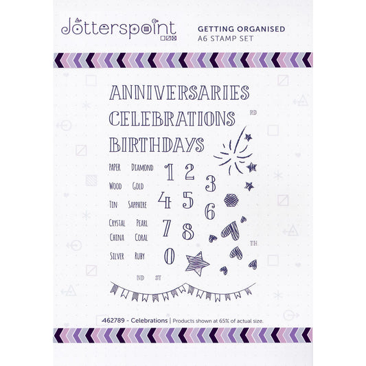 Jotterspoint Getting Organized Celebrations Clear Stamps