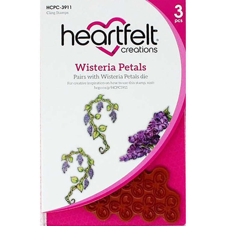 Heartfelt Creations Cascading Petals Cling Rubber Stamps: Wisteria Petals