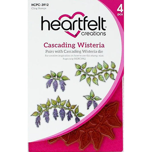 Heartfelt Creations Cascading Petals Cling Rubber Stamps: Cascading Wisteria