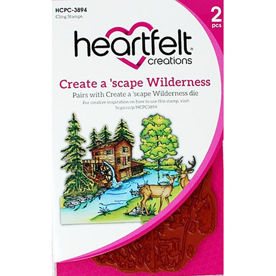 Heartfelt Creations Wilderness Retreat Create a 'scape Cling Rubber Stamps: Wilderness