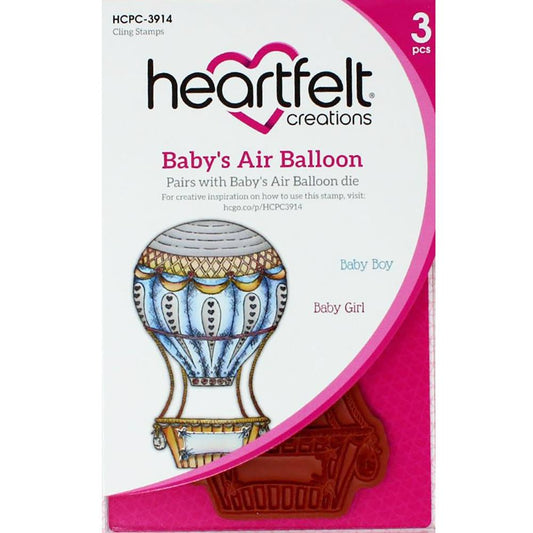 Heartfelt Creations Tender Moments Cling Rubber Stamps: Baby's Air Balloon