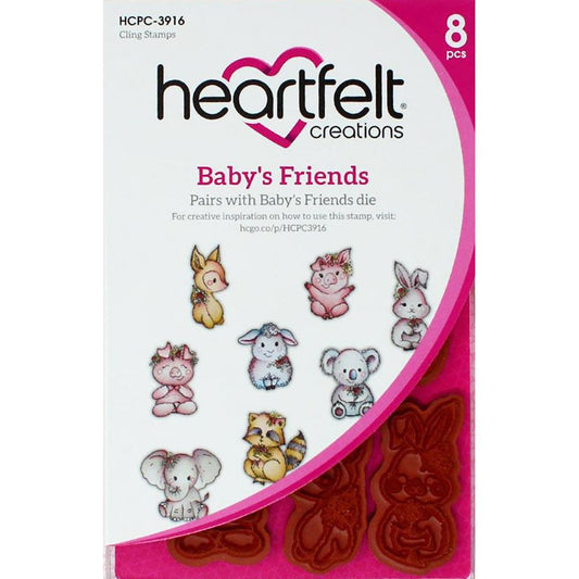 Heartfelt Creations Tender Moments Cling Rubber Stamps: Baby's Friends