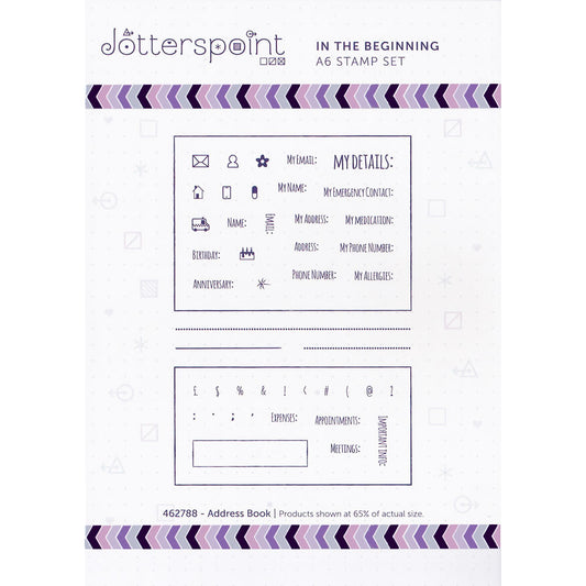 Jotterspoint In the Beginning Address Book Clear Stamps