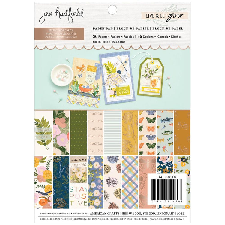 Jen Hadfield Live & Let Grow 6x8 Paper Pad