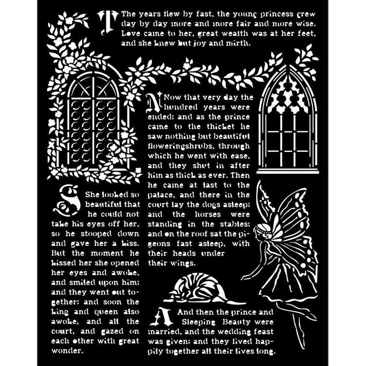 Stamperia Dorota Kotowicz Sleeping Beauty Stencil Windows