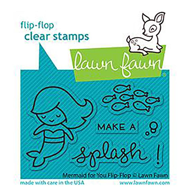 Lawn Fawn Mermaid For You Flip-Flop 2x3 Clear Stamps