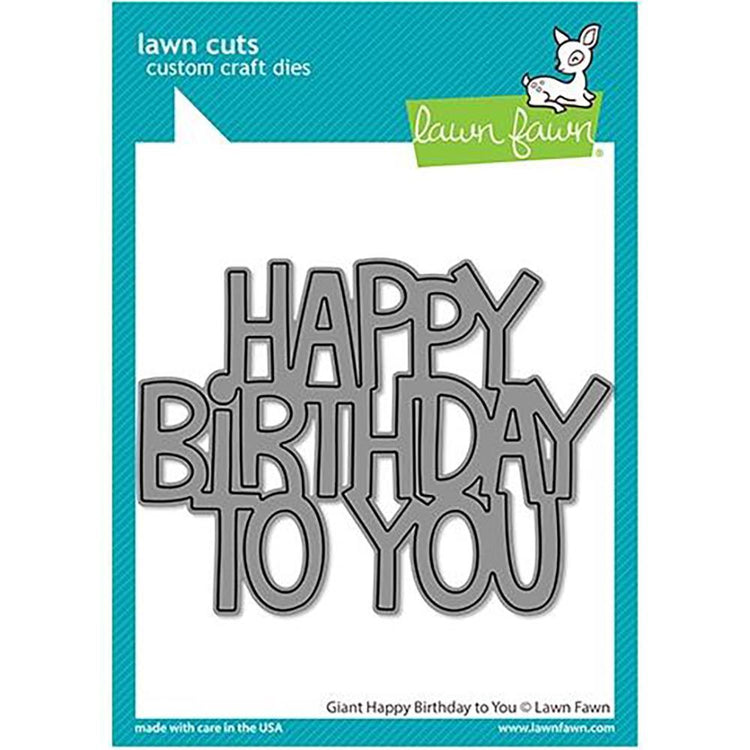Lawn Fawn Giant Happy Birthday To You Lawn Cuts Dies