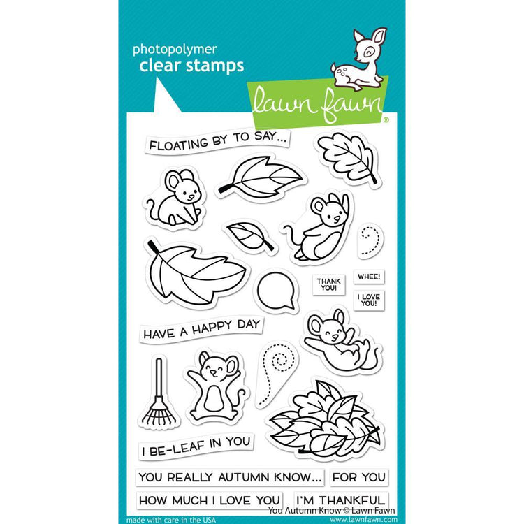 Lawn Fawn Fall & Winter 2021 Release 4x6 Clear Stamps You Autumn Know