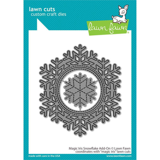 Lawn Fawn Fall & Winter 2021 Release Dies Magic Iris Snowflake Add-On