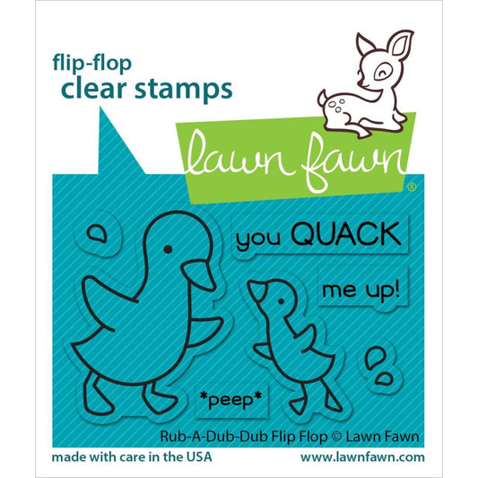 Stamperia Lady Vagabond Lifestyle 2x3 Clear Stamps Rub-A-Dub-Dub Flip-Flop