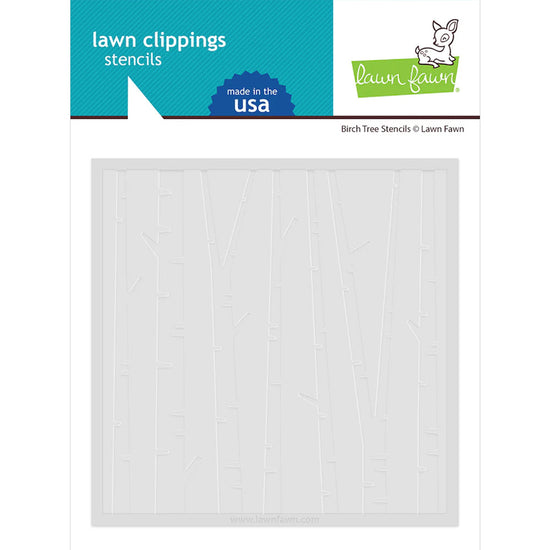 Lawn Fawn Fall & Winter 2022 Lawn Clippings Stencils Birch Tree