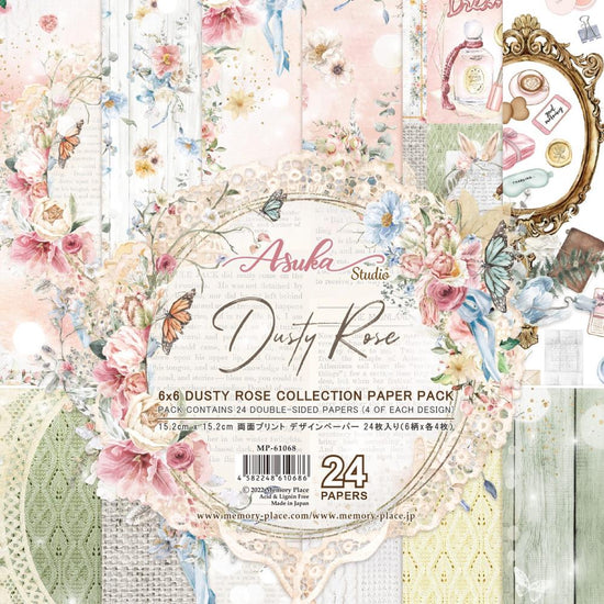 Asuka Studio Dusty Rose 6x6 Paper Pack