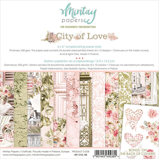 City Of Love 6x6 Paper Pad