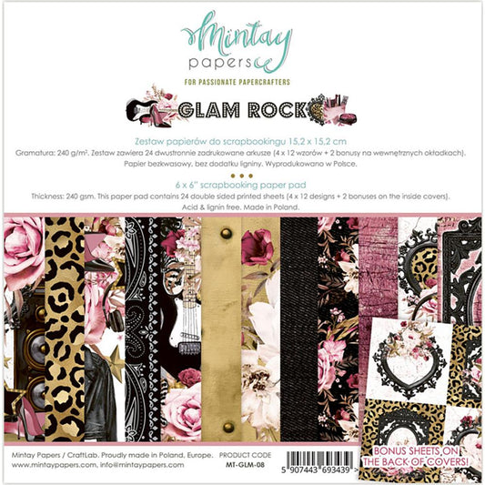 Mintay Glam Rock 6x6 Paper Pad