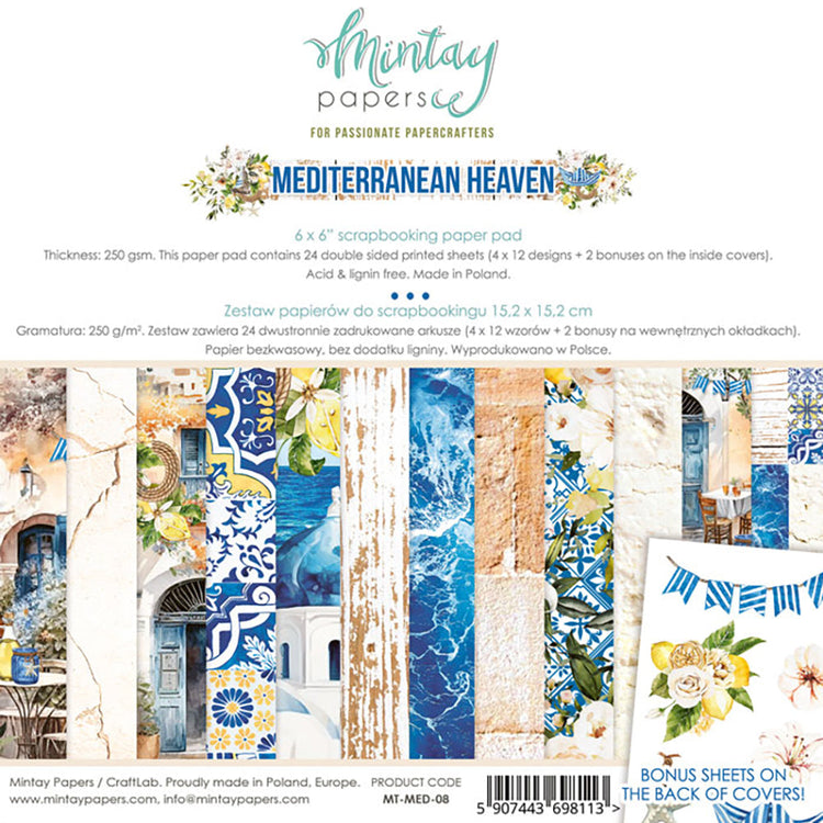 Mintay Mediterranean Heaven 6x6 Paper Pad