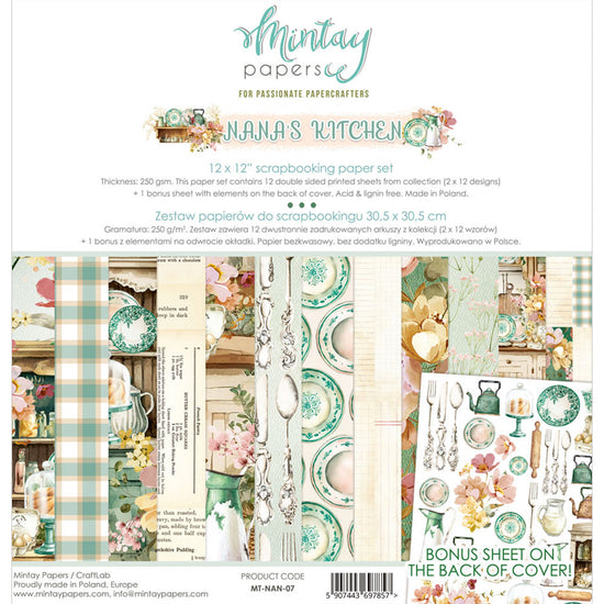 Mintay Nana's Kitchen 12x12 Paper Set