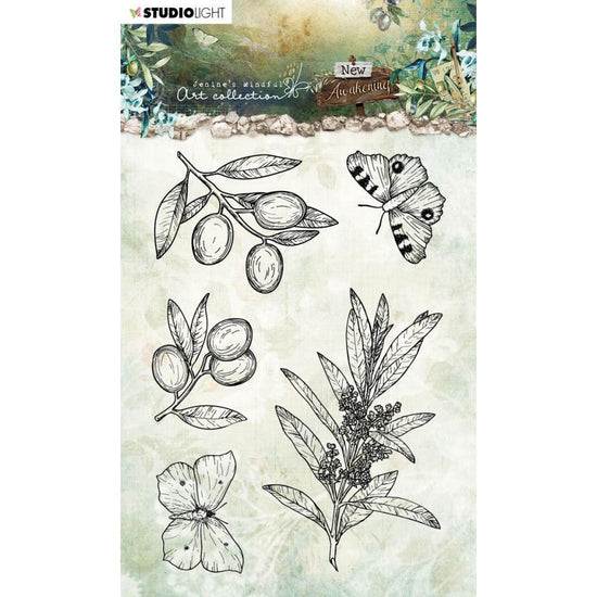 Studio Light Jenine's Mindful Art New Awakening Clear Stamps NR. 19 Olive Branches