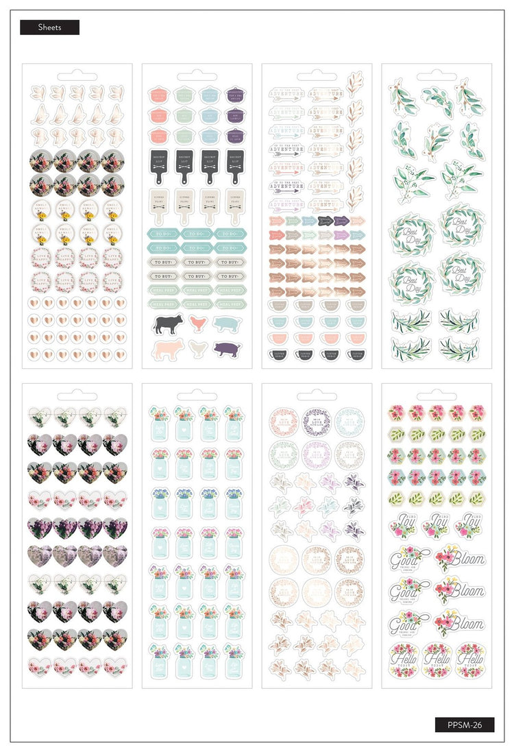 The Happy Planner Petite Sticker Sheets: Farm House