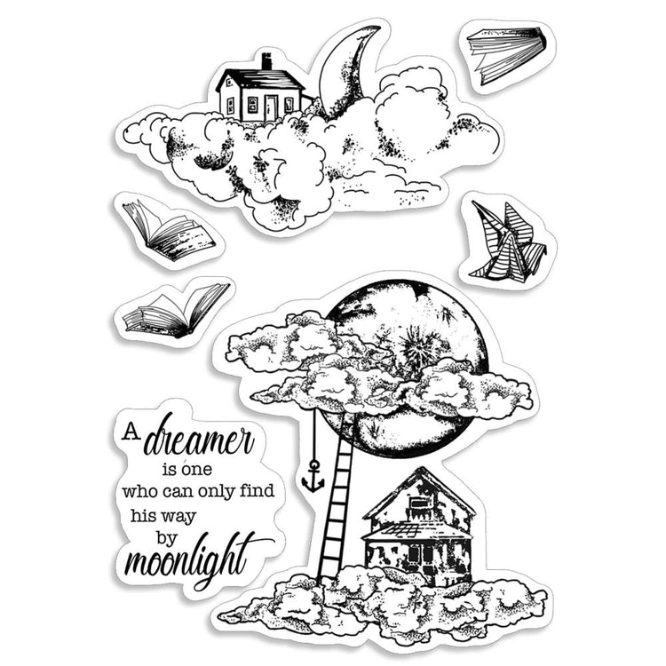 Ciao Bella 4x6 Clear Stamps Moonlight