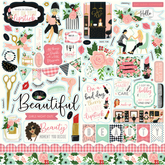 Salon 12x12 Sticker Sheet