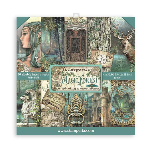 Stamperia Magic Forest 12x12 Paper Pack