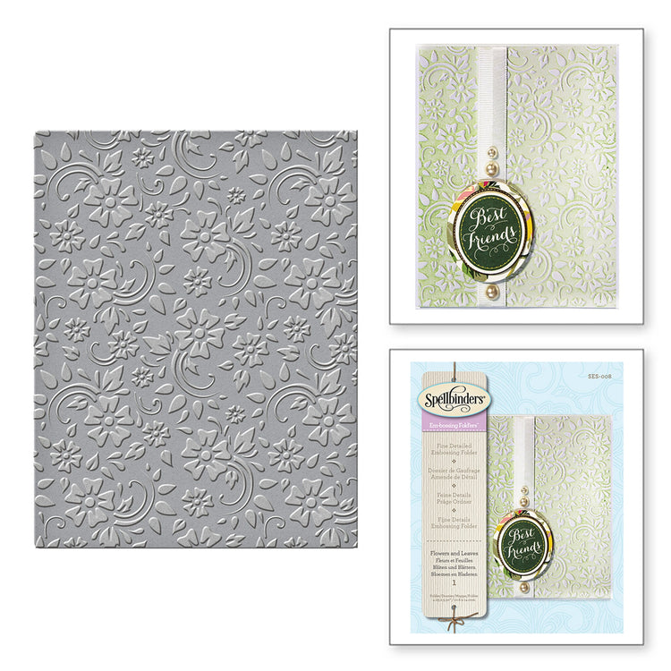 Flowers & Leaves Embossing Folder