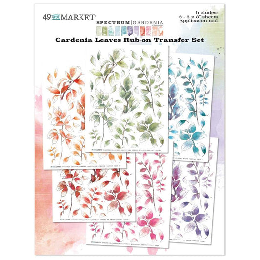 49 & Market Spectrum Gardenia Rub-ons Leaves