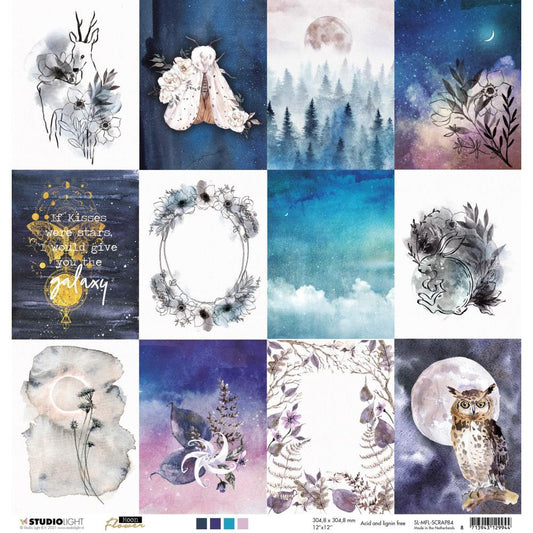 Studio Light Moon Flower 12x12 Paper Cards