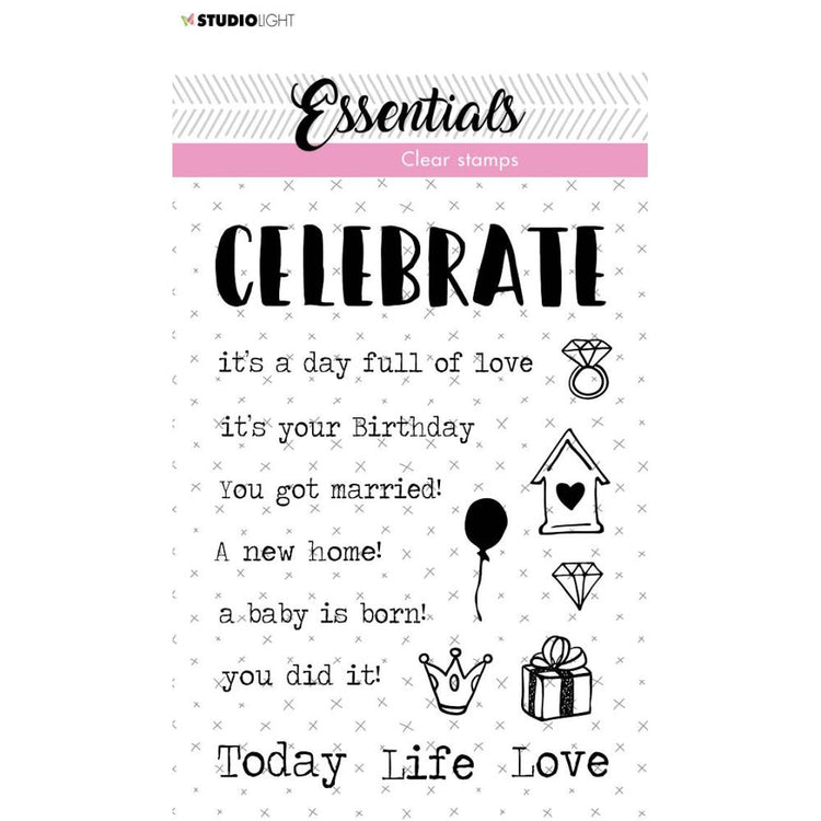 Essentials 4x6 Clear Stamps - NR. 521 Celebrate