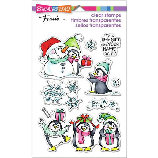 Penguin Gift 4x6 Clear Stamps