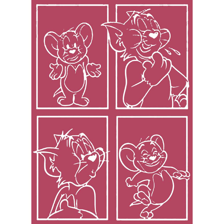 Tom and Jerry Design B A6 Embossing Folder