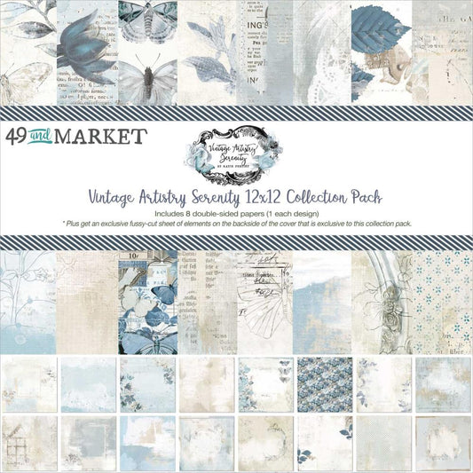 49 & Market Vintage Artistry Serenity 12x12 Collection Pack