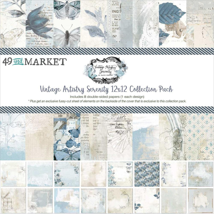 49 & Market Vintage Artistry Serenity 12x12 Collection Pack