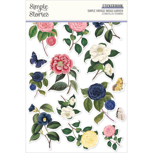 Simple Stories Simple Vintage Indigo Garden Sticker Book