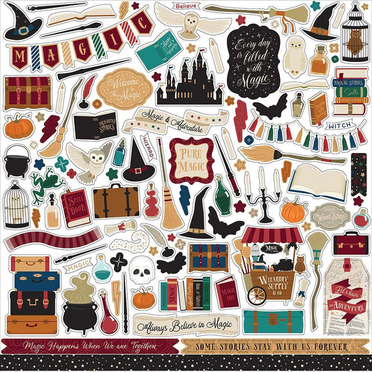 Echo Park Witches & Wizards No. 2 12x12 Element Sticker
