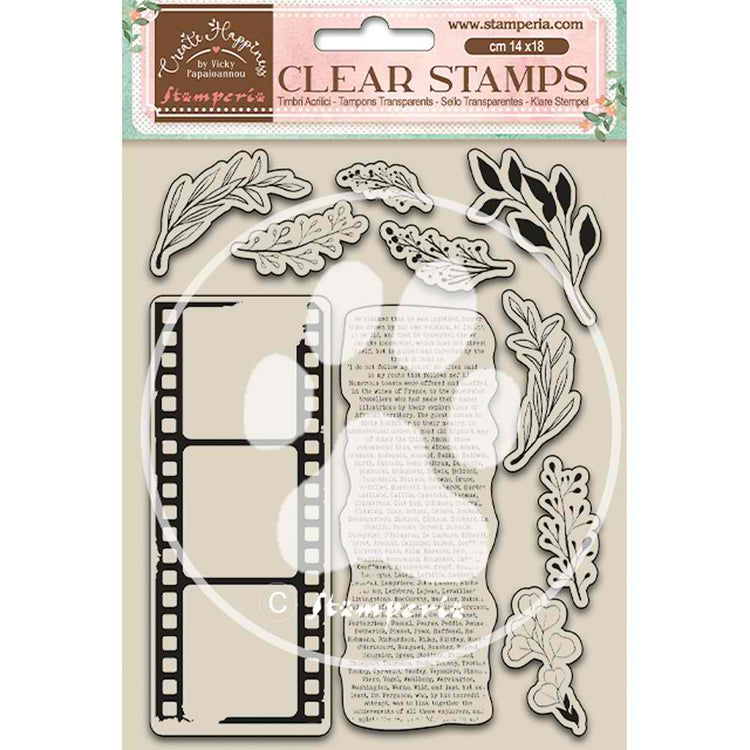 Create Happiness Clear Stamps - Leaves & Movie Film