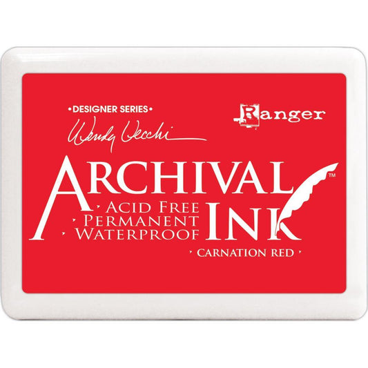 Ranger Archival Ink Pad: Wendy Vecchi Carnation Red