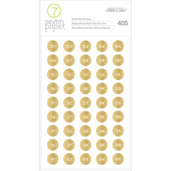 Studio Calico Seven Paper Amelia Gold Numbers Stickers