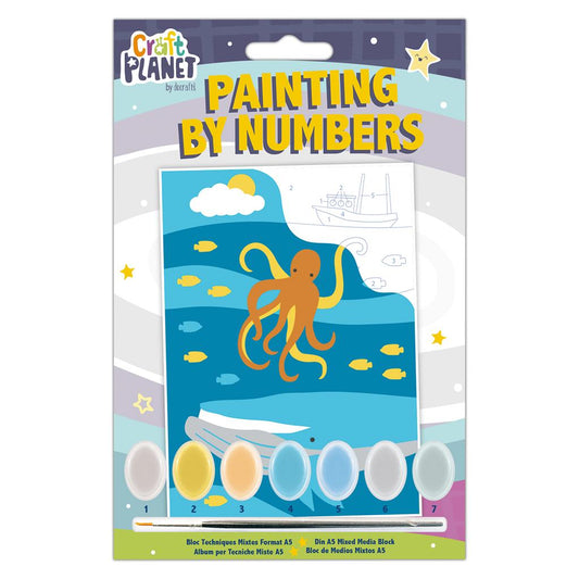 Craft Planet Mini Paint by Numbers Kit: Underwater