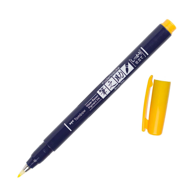 Tombow Fudenosuke Color Brush Pen - Yellow