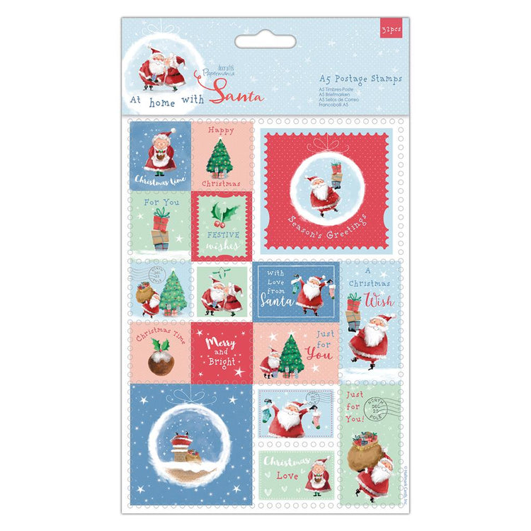 Papermania At Home with Santa A5 Postage Stamps