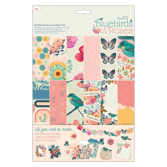 Papermania Bluebirds & Roses A4 Ultimate Die-cut & Paper Pad