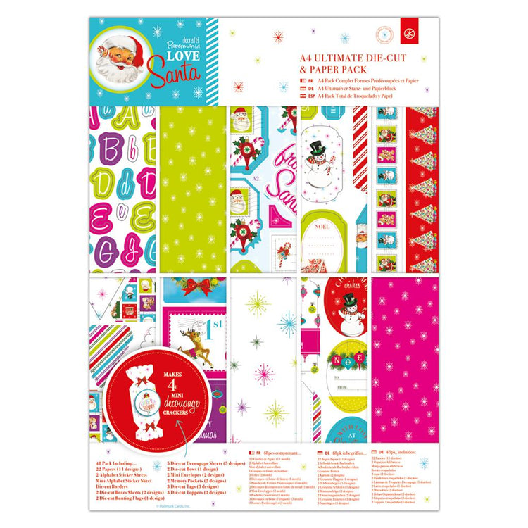 Papermania Love Santa A4 Ultimate Die-cut & Paper Pad