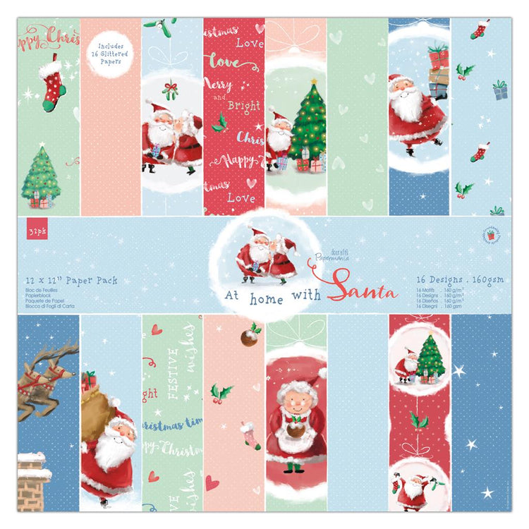 Papermania At Home with Santa 12x12 Paper Pad