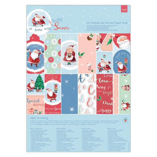 Papermania At Home with Santa A4 Ultimate Die-cut & Paper Pad