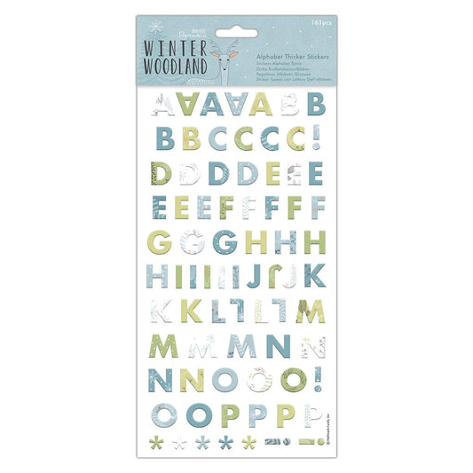 Papermania Winter Woodland Alphabet Thicker Stickers